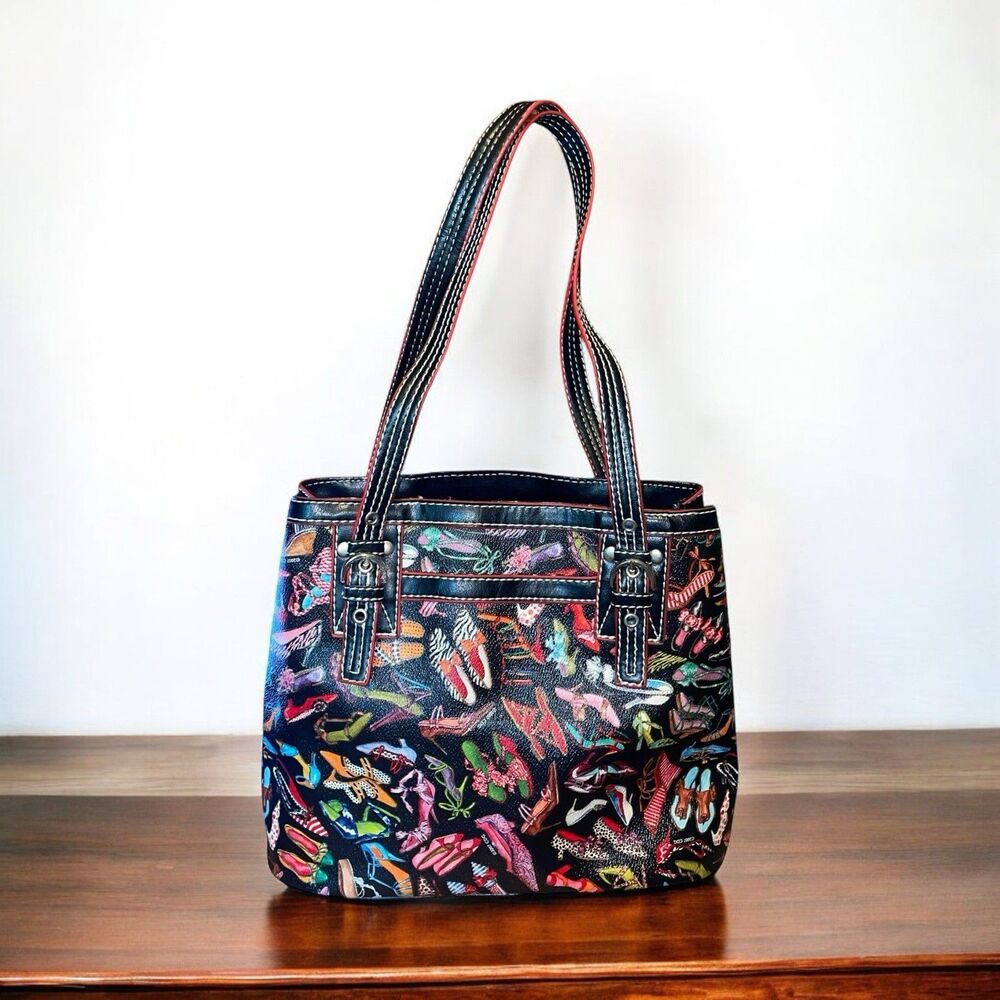 Sydney Love Vegan Leather Colorful Shoes Tote Shoulder Bag Purse